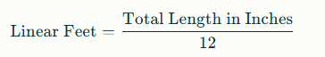 Linear Foot Formula
